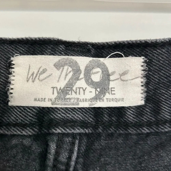 Free People We The Free Black Straight Distressed Jeans Size 29 retro grunge y2k - Picture 8 of 8